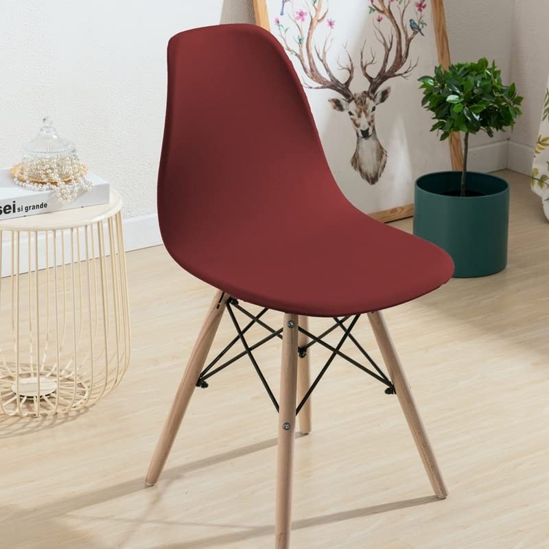 HUAOSCN Stretchable Dining Chair Covers Set of 1/2/4/6 - Printed Shell Chair Slipcovers for Kitchen, Office, Living Room - Breathable & Washable Fabric (1PC, Small) - Perfect for Home Decor & Furniture Protection