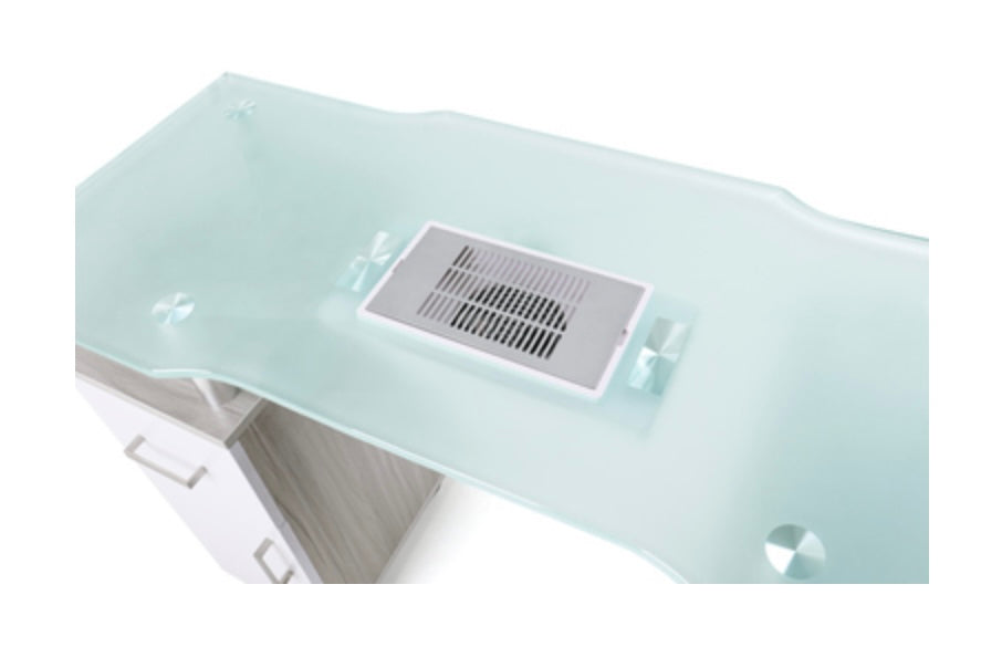Professional Manicure Table for Nail Salon - Portable & Adjustable Nail Technician Table with LED Light & Storage Drawer - Perfect for Home, Salon, or Spa Use