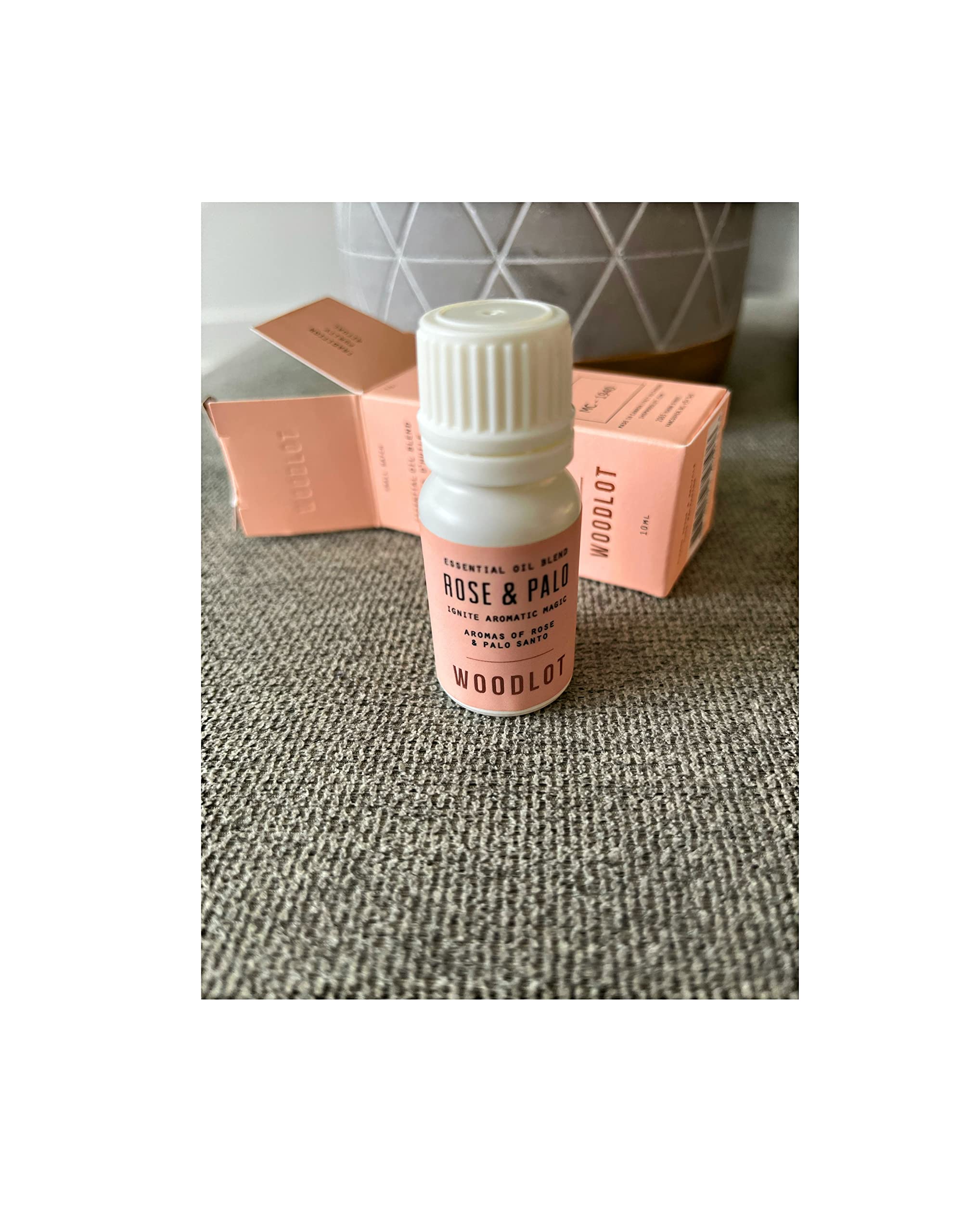 WOODLOT Rose & Palo Santo Essential Oil - 10ml Pure Aromatherapy Oil for Relaxation, Meditation & Home Fragrance