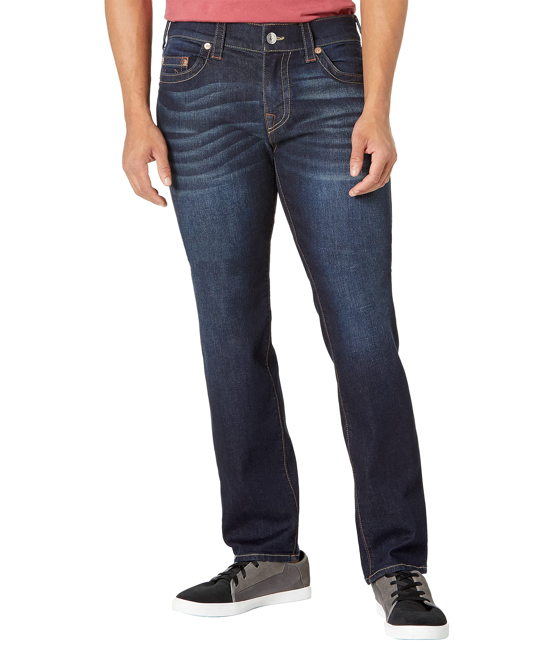 True Religion Men's Rocco Skinny Fit Straight Leg Jean - Premium Denim Pants for Casual & Night Out | Slim Fit Stretch Comfort Jeans for Everyday Wear
