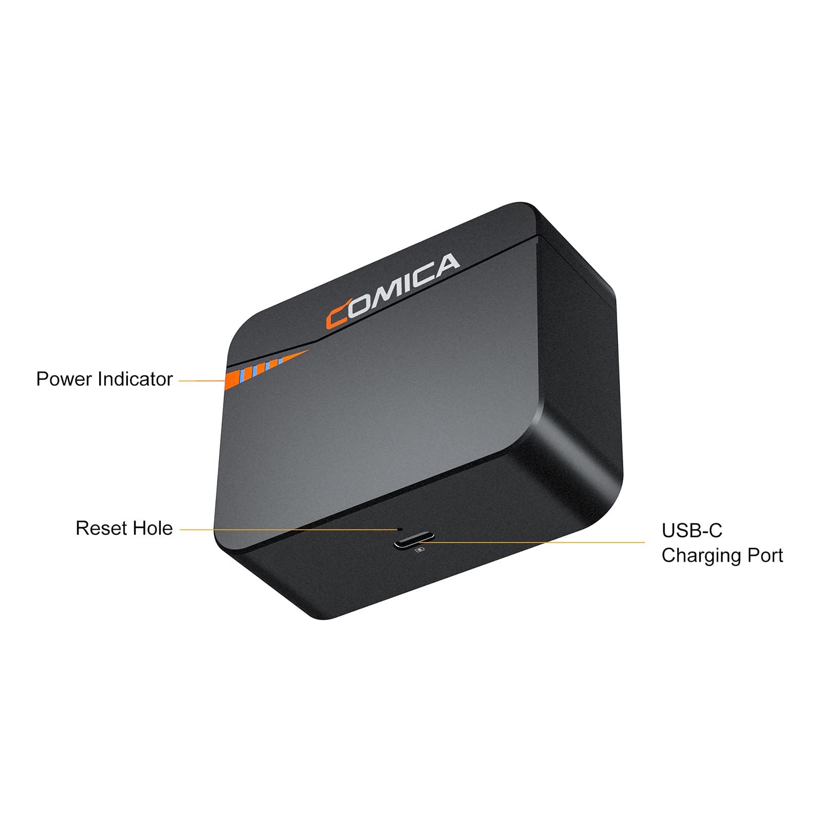 COMICA Vimo C3 Wireless Lavalier Microphone System - Dual Transmitter & Receiver Lapel Mic for iPhone, Android, DSLR - Perfect for Interviews, Live Streaming, YouTube Vlogging - Includes Charging Case for Smartphone & Camera - Ideal for Podcasting, TikTok Videos, and Professional Recording