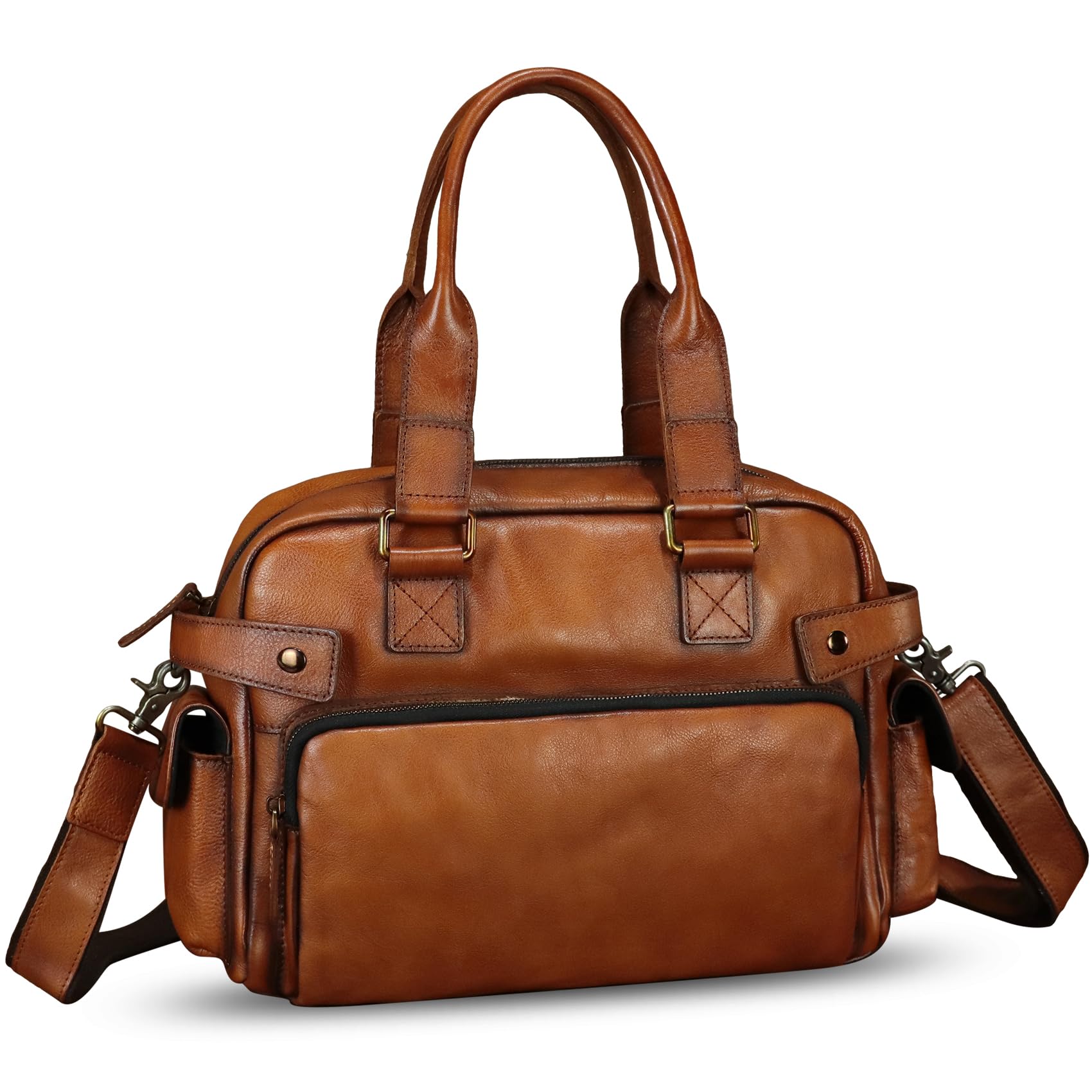 Genuine Leather Purses & Handbags for Men & Women - Vintage Real Leather Messenger Bag, Shoulder Briefcase Satchel - Perfect for Work, Travel & Everyday Use