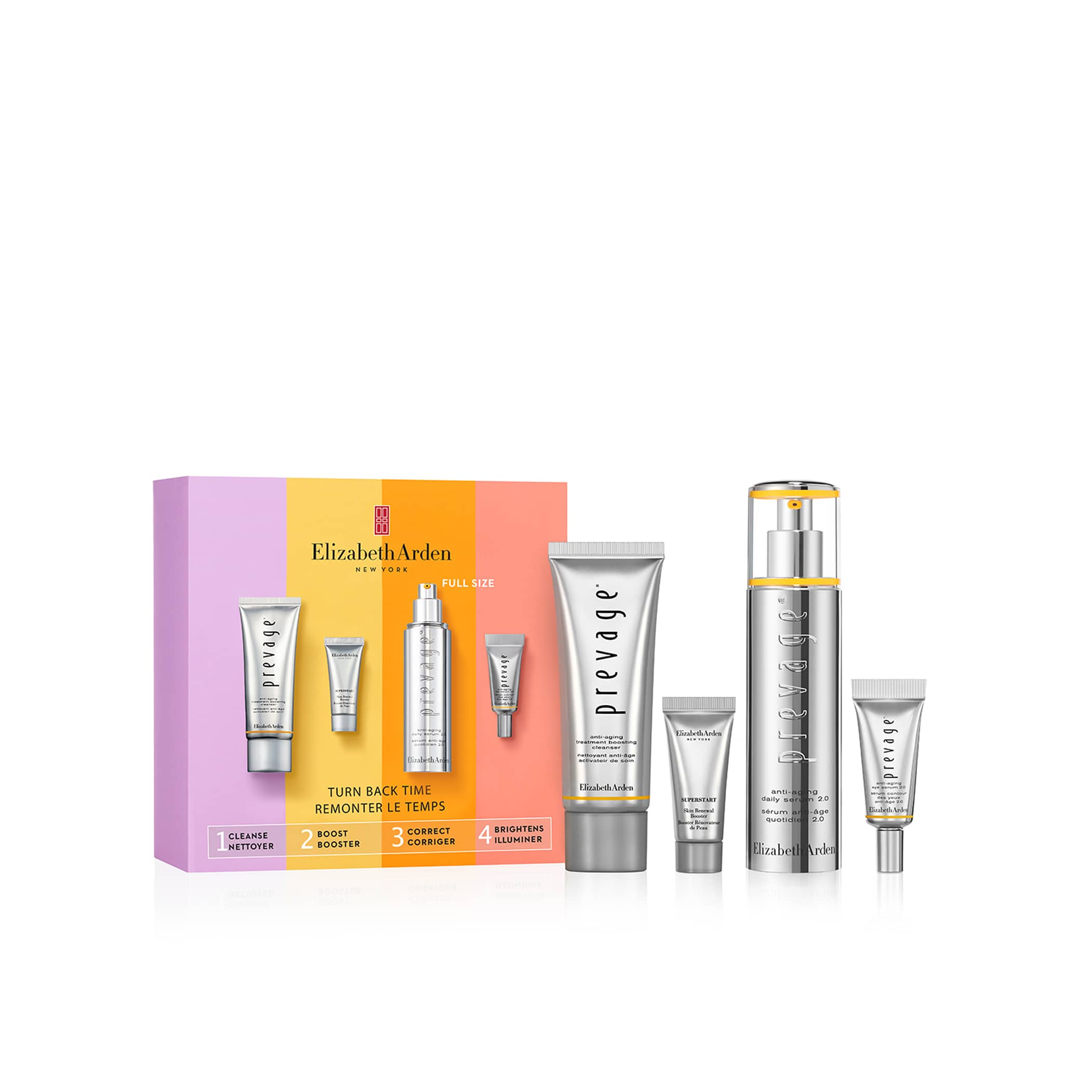 Elizabeth Arden PREVAGE® 2.0 Anti-Aging 4-Piece Skincare Set with Retinol & Antioxidants - Reduce Wrinkles & Brighten Skin for Daily Beauty Routine