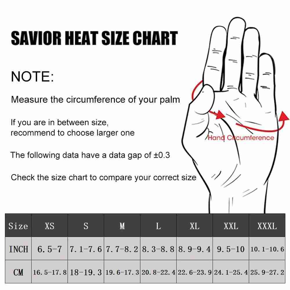 Savior Winter Heated Leather Gloves - 7.4V Rechargeable Battery, Touchscreen Compatible - Perfect for Skiing, Snowboarding & Outdoor Winter Activities