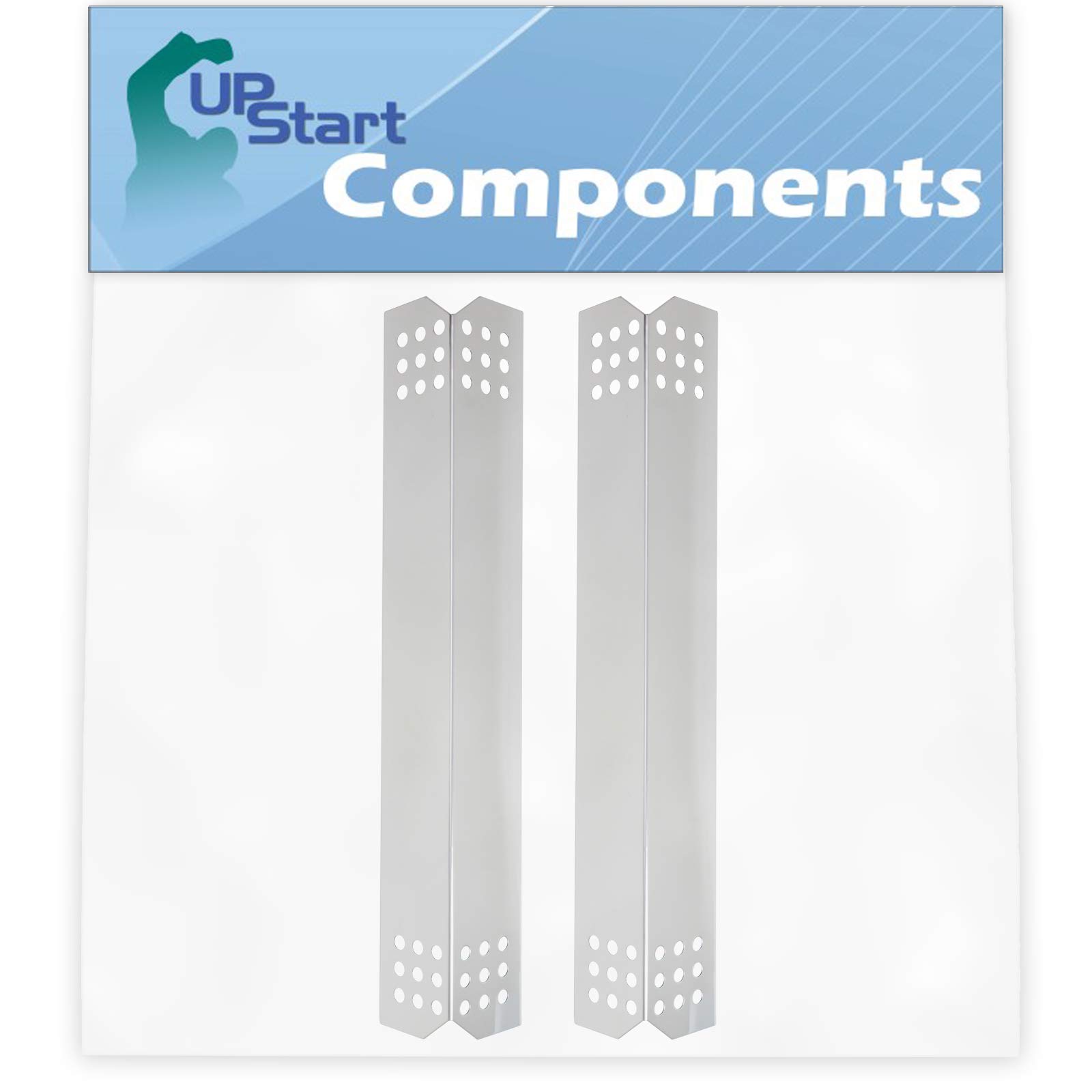 2-Pack Stainless Steel BBQ Grill Heat Shield Plate & Flame Tamer for Kitchenaid 720-0727 - Replacement Parts for Gas Grills, Compatible with Flavorizer Bar, Vaporizer Bar, Burner Cover (16 1/8