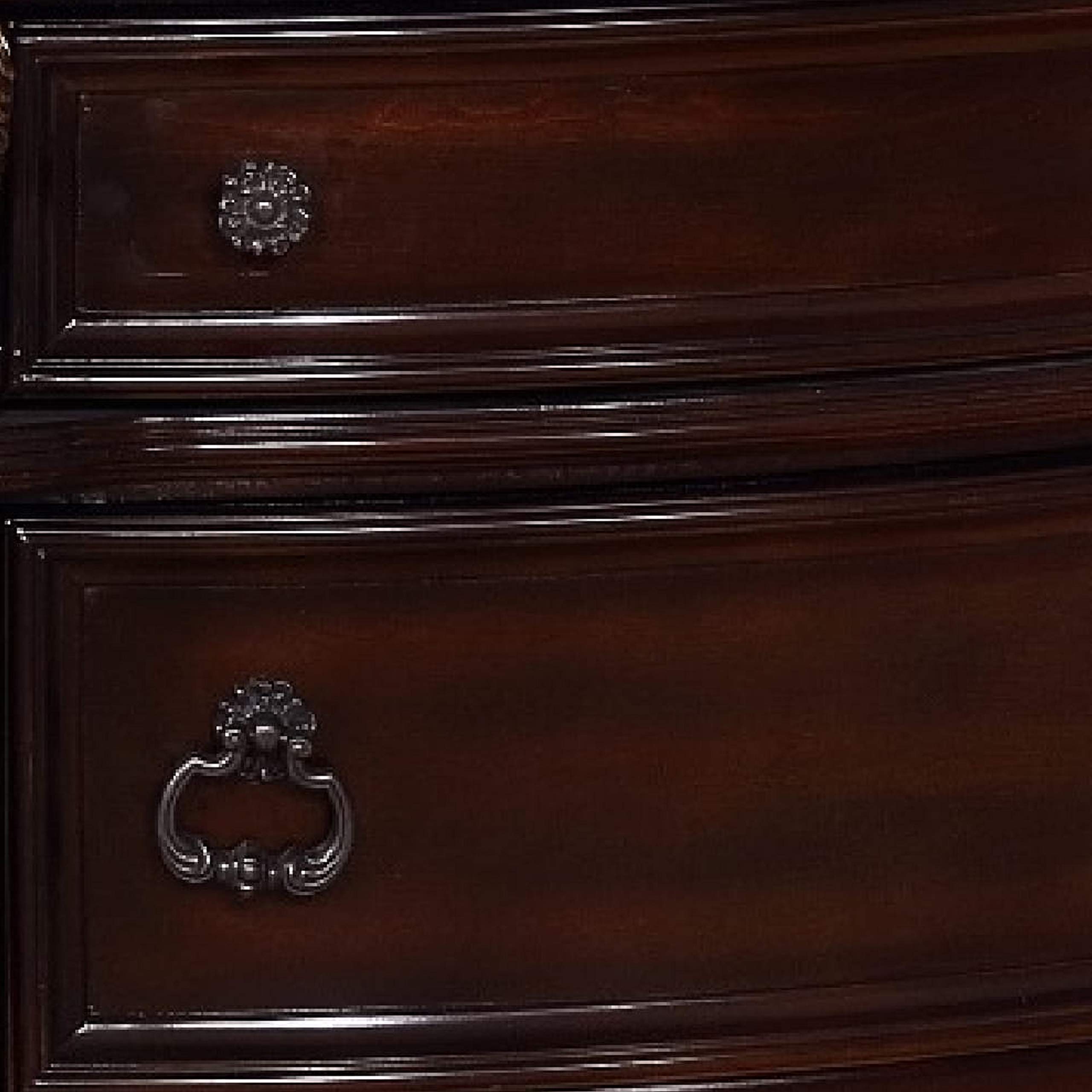 Benjara Brown Wooden Nightstand with 3 Spacious Drawers & Bun Feet - Perfect for Bedroom, Living Room, or Guest Room Furniture