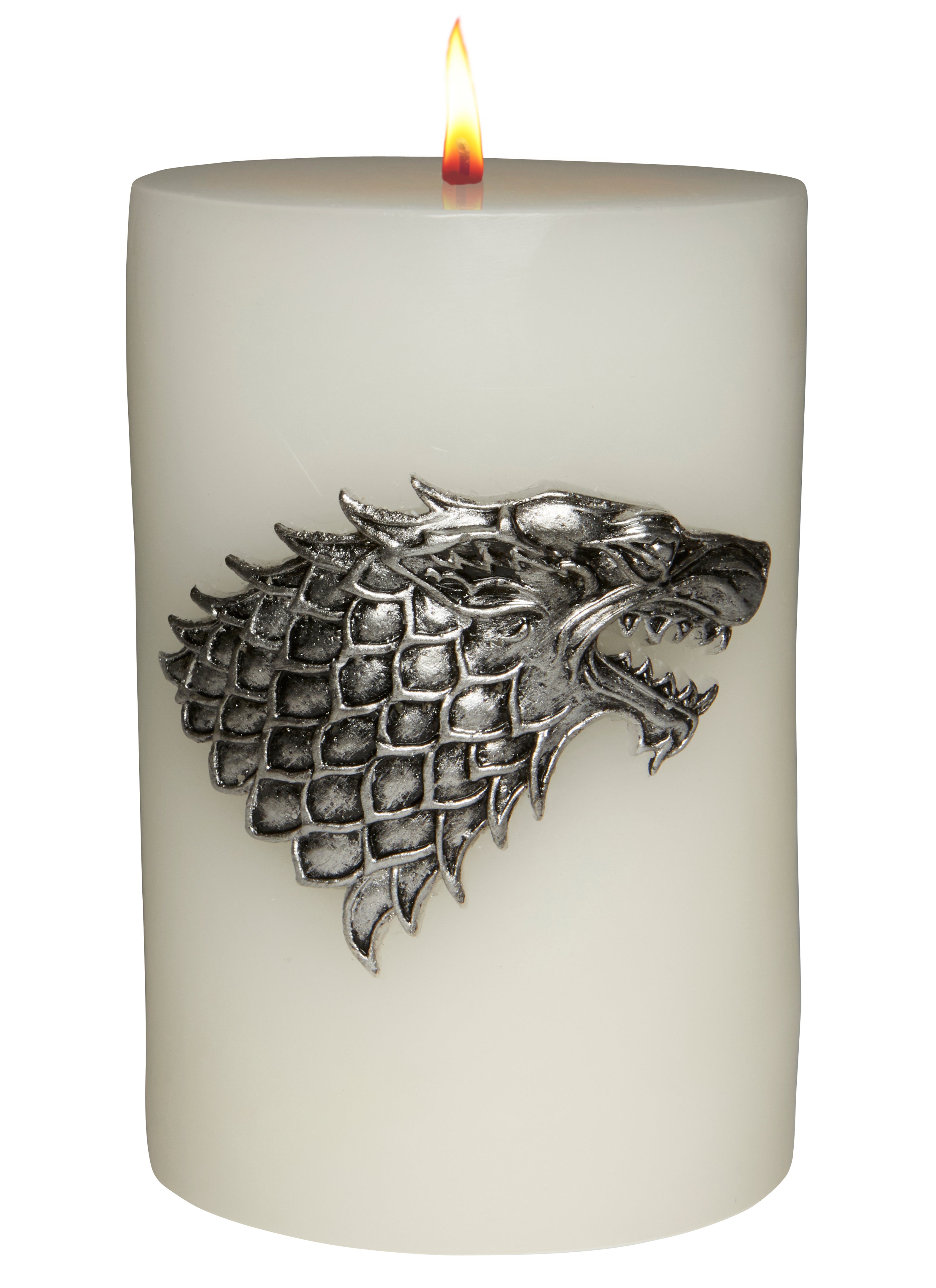 Game of Thrones House Stark Sigil Candle - Handcrafted Wolf Sculpture Scented Candle for Home Decor, GOT Collectibles, and Medieval Themed Parties
