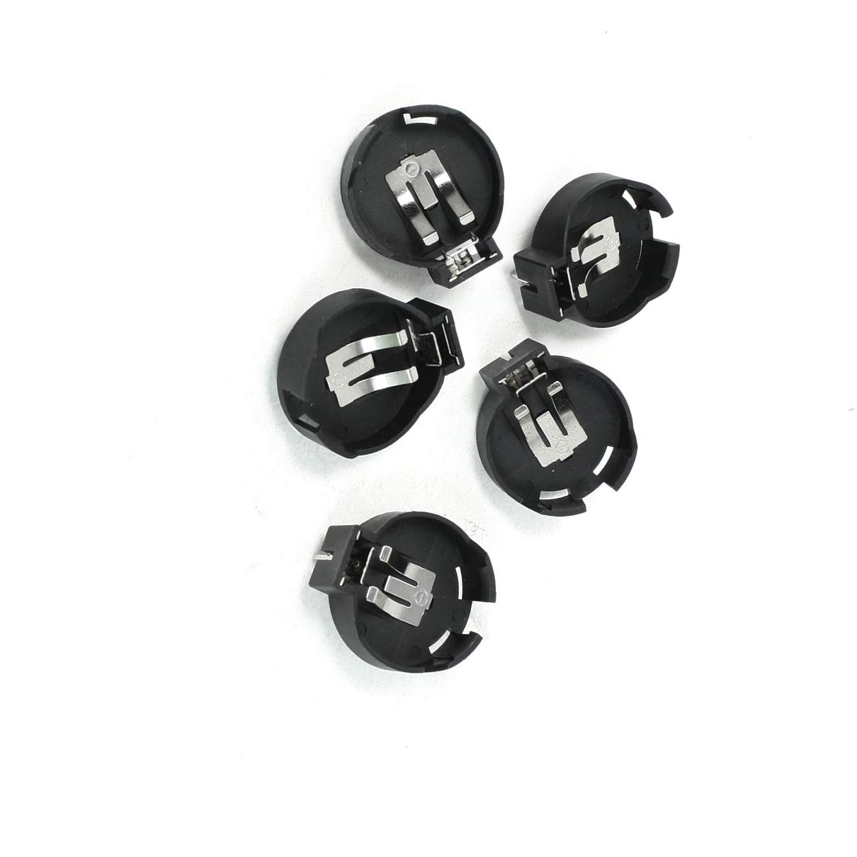 5-Pack CR2450 Coin Battery Holders - LIR2450 Button Cell Power Strips & Charger Accessories - Perfect for DIY Electronics, Watches, and Key Fobs