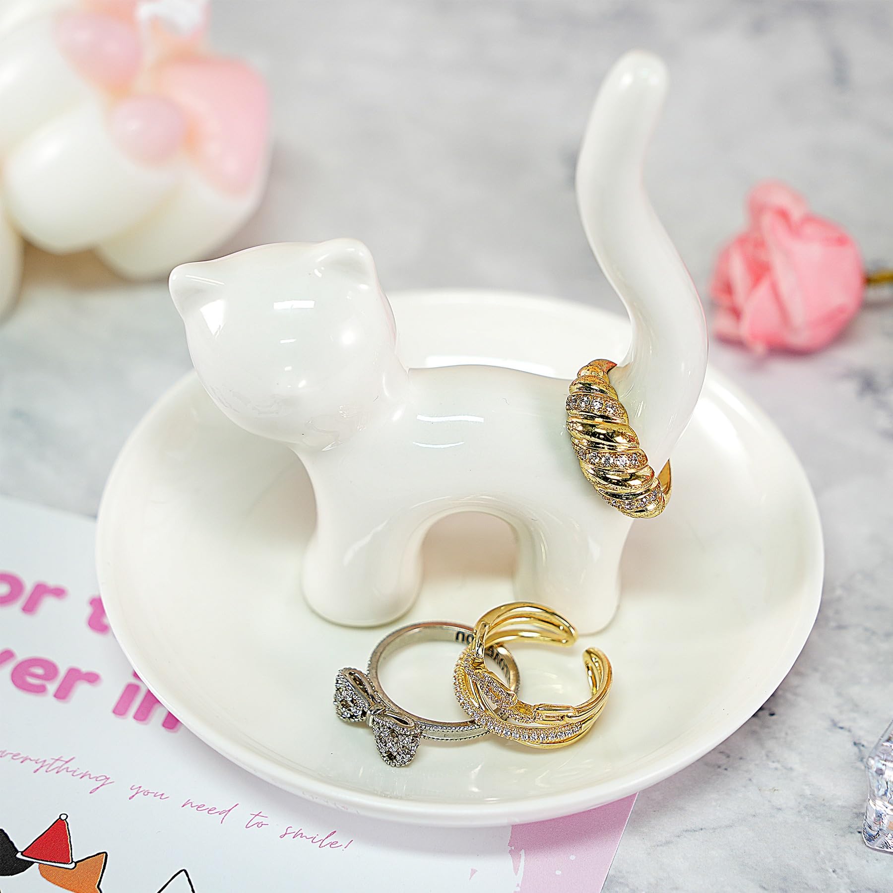 Best Cat Lifts Gift Box for Women - Cute Cat Themed Presents for Cat Lovers, Mom, Wife, Daughter & Friends (Pink -090) | Perfect for Christmas, Birthday & Mother's Day Gifts | Home Decor & Pet Lover Accessories
