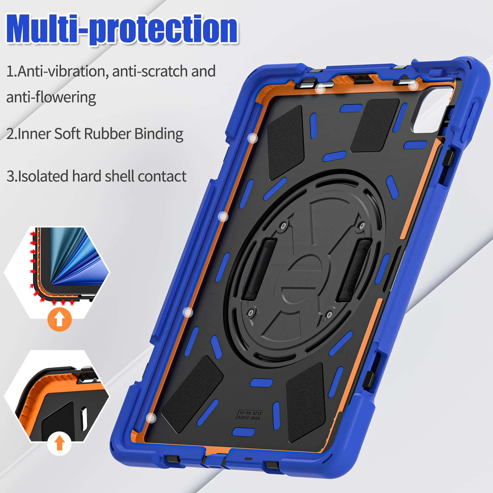 BRAECN Heavy Duty Protective Case for iPad Air 11 Inch M3/M2 (6th Gen) 2025/2024 & iPad Air 5th/4th Gen 10.9