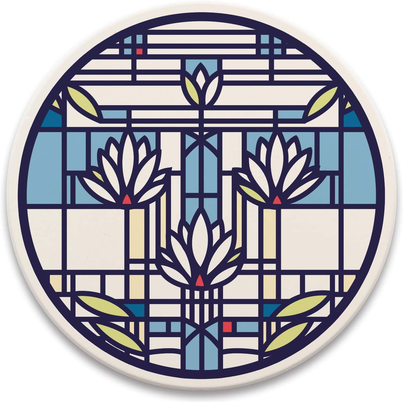 Waterlilies 8-Inch Round Heat Resistant Trivet - Perfect for Hot Pots, Pans, and Serving Dishes on Kitchen Countertops and Dining Tables
