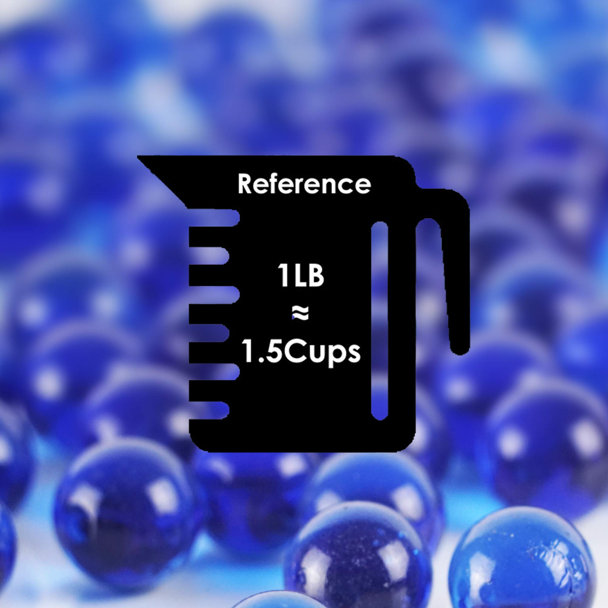 CYS EXCEL 5 LBS Cobalt Blue Glass Marble Vase Filler - Decorative Aquarium Stones, Round Gemstone Beads for Mosaic Art, Home Decor & Wedding Centerpieces