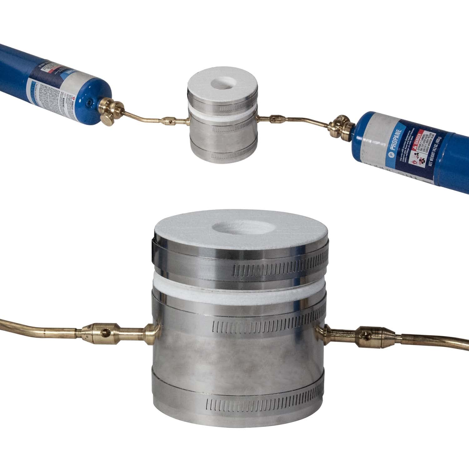PMC Supplies LLC Mini PRO Propane Metal Melting Furnace Kit - Fast 5-10 Min Melting for Gold, Silver, Copper - Tabletop Jewelry Making, DIY Casting & Metalworking Tool - Perfect for Small Workshops & Home Foundry Projects