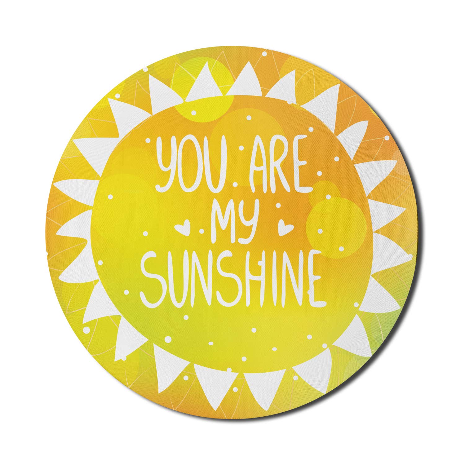 Ambesonne Round Non-Slip Rubber Mouse Pad - 8