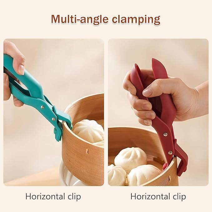 DREWIT STAR Anti-Scald Bowl Holder Clip - Heat-Resistant Kitchen Gripper for Hot Bowls, Plates & Pans - Secure Tongs Clamp for Safe Cooking & Serving - Perfect for Baking, Meal Prep & Dining