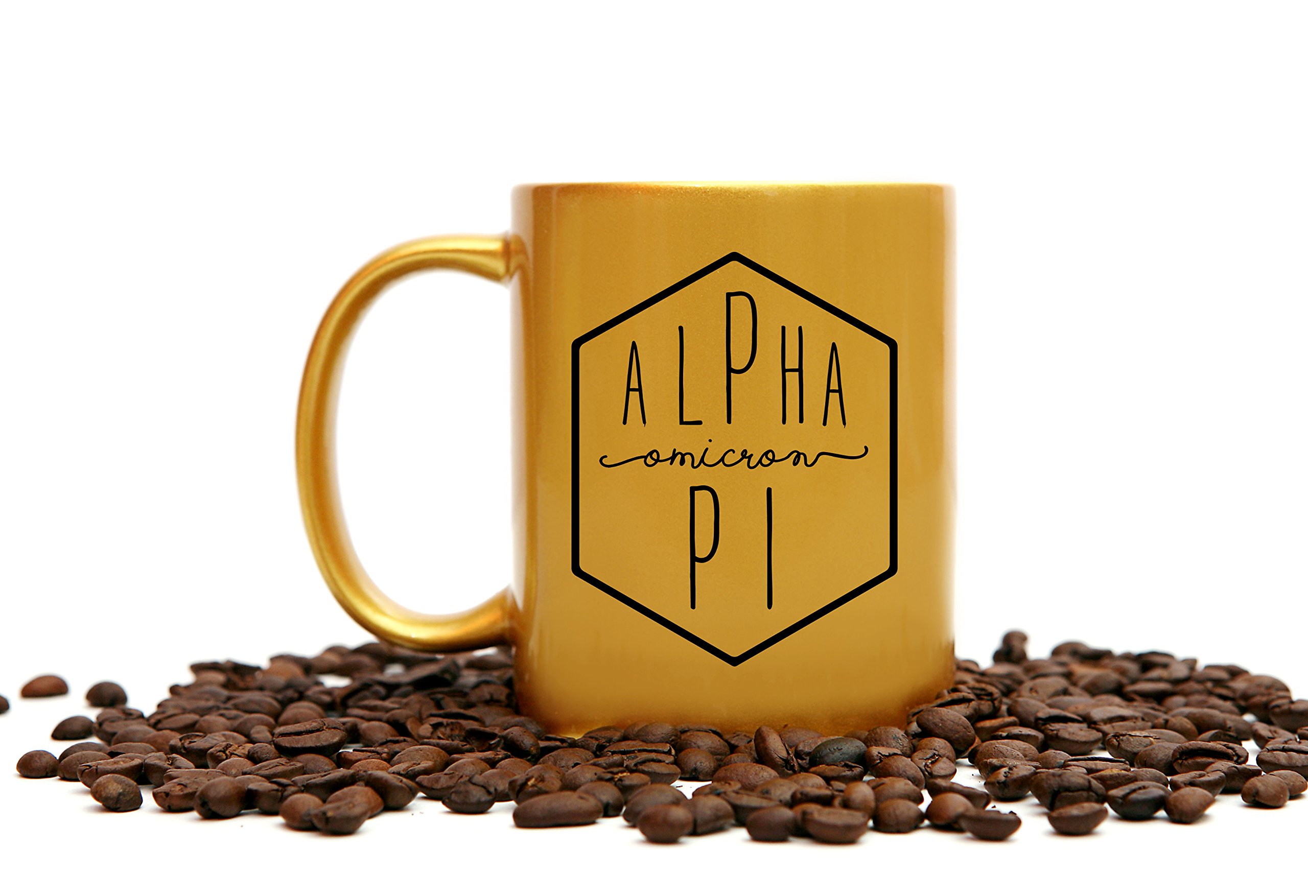 Go Greek Chic Gold Coffee Mug (AOP) - Elegant Greek Design Ceramic Cup for Coffee, Tea & Hot Drinks - Perfect for Home, Office & Gifts