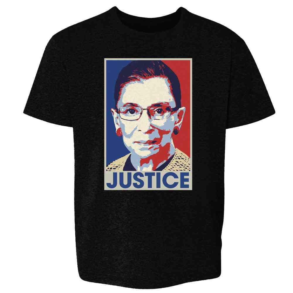 Pop Threads Ruth Bader Ginsburg Justice Pop Art RIP RBG T-Shirt for Baby Toddler Kids - Boys & Girls Graphic Tee for School, Playdates & Family Events