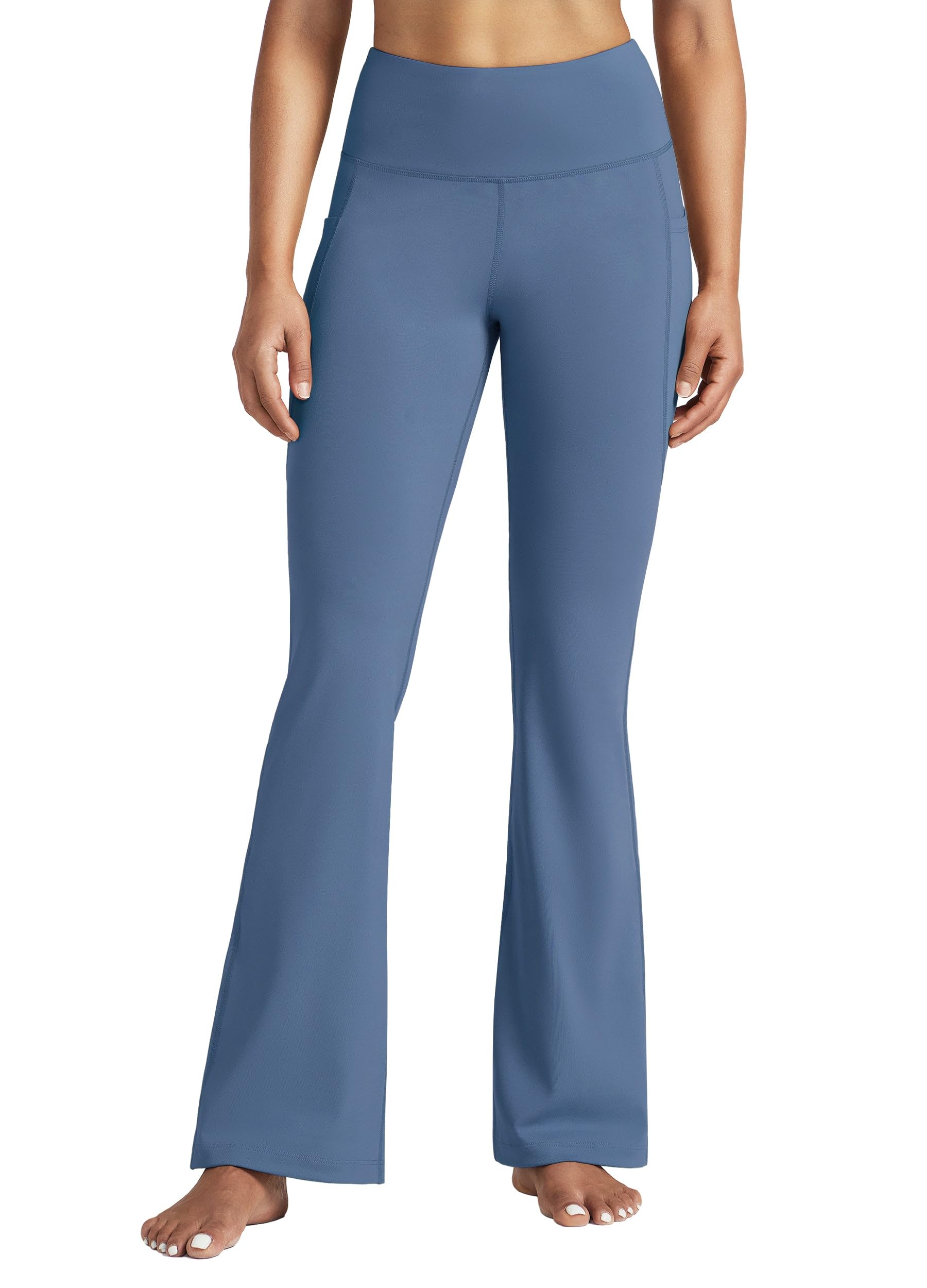 Willit Women's High Waist Bootcut Yoga Pants - Flared Leggings with Tummy Control & Pockets (29