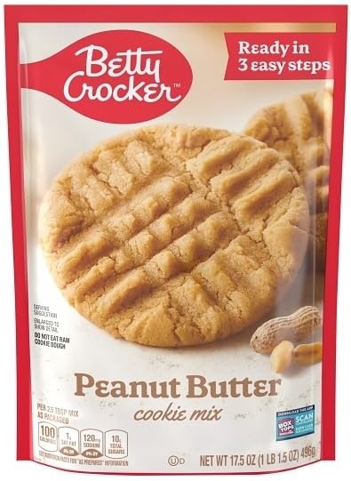 Betty Crocker 5-Pack Cookie Mix Variety - Chocolate Chip, Oatmeal, Peanut Butter, Double Chocolate Chunk & Sugar Cookie (17.5 oz Each) | Perfect for Baking Parties, Holiday Treats & Family Desserts