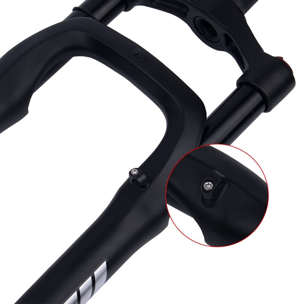 26x4.0 Fat Bike Air Suspension Fork - 120mm Travel, 28.6mm Straight Tube, Manual Lockout, 15x135mm Thru Axle - Perfect for Snow Biking & Off-Road Adventures