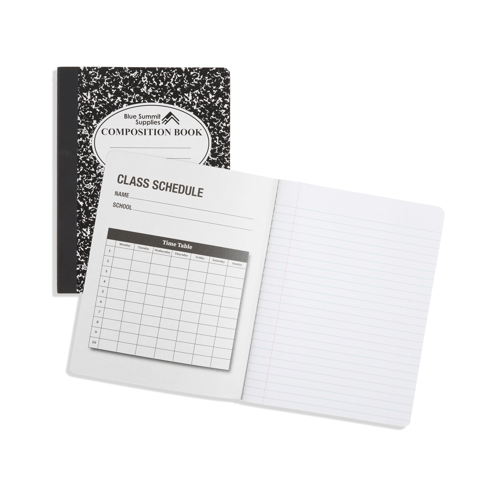 Blue Summit Composition Notebook - Wide Ruled 100 Sheets, 1 Subject, 9.75