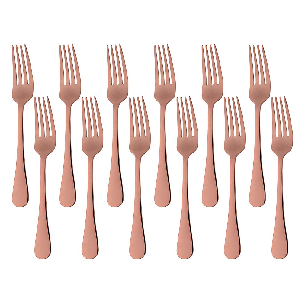 Premium 12-Piece Stainless Steel Dinner Forks Set - 8