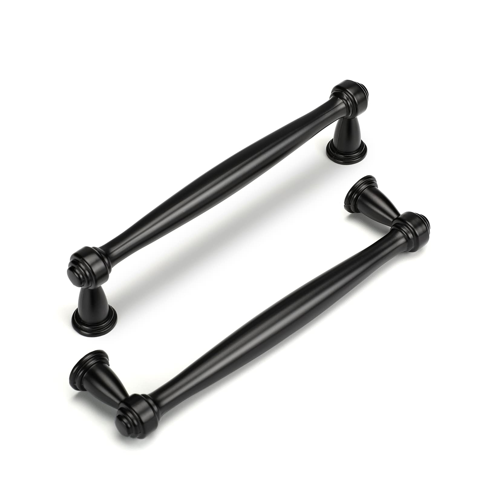 GoldenWarm 5-Pack 5-Inch Black Cabinet Pulls - Matte Black Drawer Handles for Kitchen Cabinets, Bathroom Vanity, Dresser & Cupboard Hardware - Modern Upgrade for Home & Office Furniture