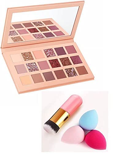 RETRIX 18 Color Eyeshadow Palette - High Pigmented Matte & Shimmer Makeup Set with Brush & Beauty Blenders | Professional Makeup Kit for Day & Night Looks, Parties & Special Occasions