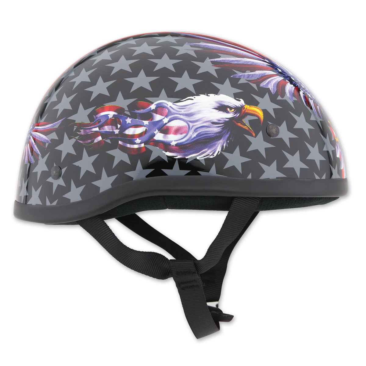 USA Flame Eagle Original Motorcycle Helmet - DOT Certified for Safety - Perfect for Riding, Racing & Adventure