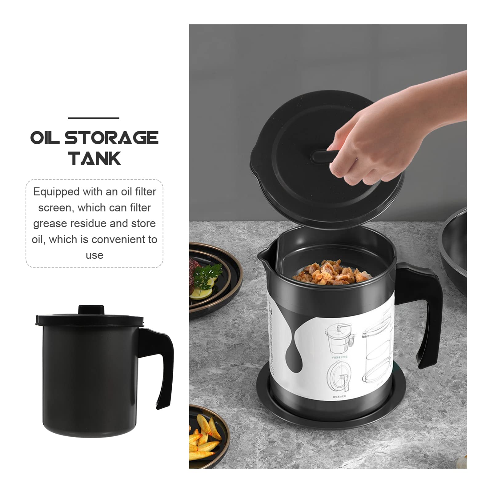 Hemoton 1pc Japanese Oil Pot Stainless Steel Grease Canister - Kitchen Oil Storage Bottle with Drip-Free Spout for Cooking, Frying & Salad Dressing - Perfect for Restaurants & Home Kitchens