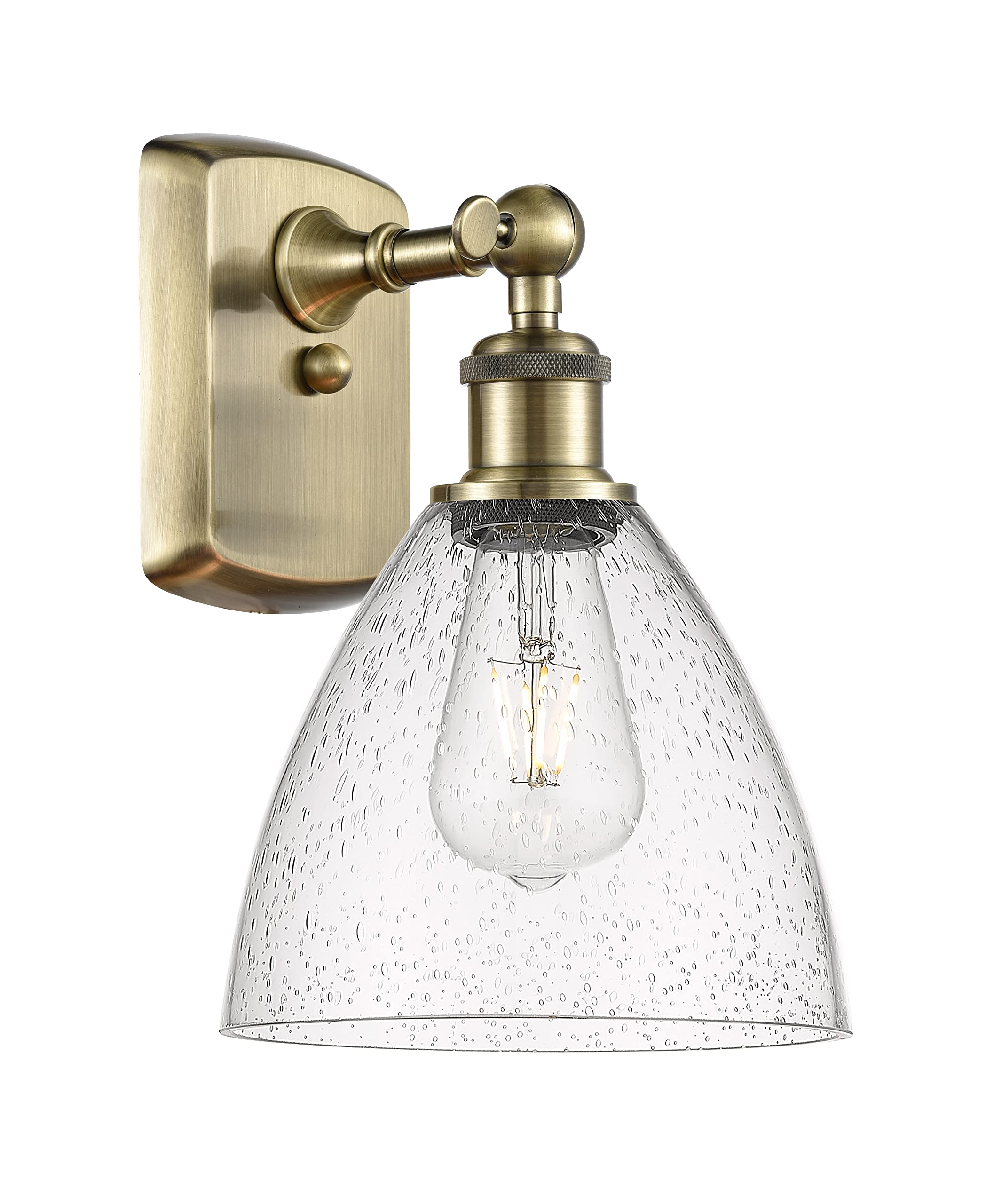 Ballston Collection LED Wall Sconce Light Fixture - 516-1W-AB-GBD-754 Modern Indoor Lighting for Bedroom, Hallway & Living Room Decor