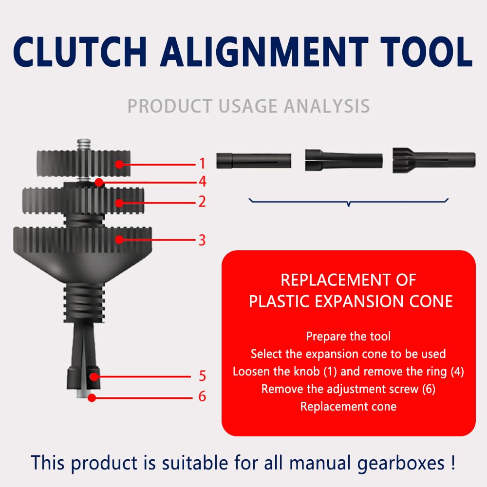 OFBAND Universal Clutch Alignment Tool Kit – Fits Most Cars & Light Trucks, Includes Single Disc Clutch Alignment Plates with 2 Plastic Sleeves | Perfect for DIY Clutch Replacement, Transmission Repair & Automotive Maintenance