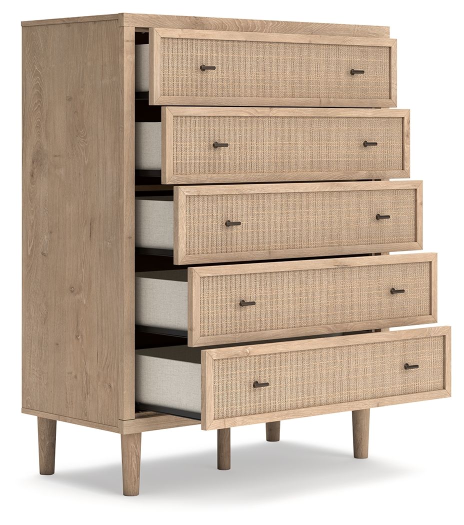Cielden Upholstered Bedroom Set - Queen Size Bed Frame with Nightstands & Dresser, Modern Fabric Platform Bed with Storage, Soft Grey Bedroom Furniture Set for Master Bedroom or Guest Room