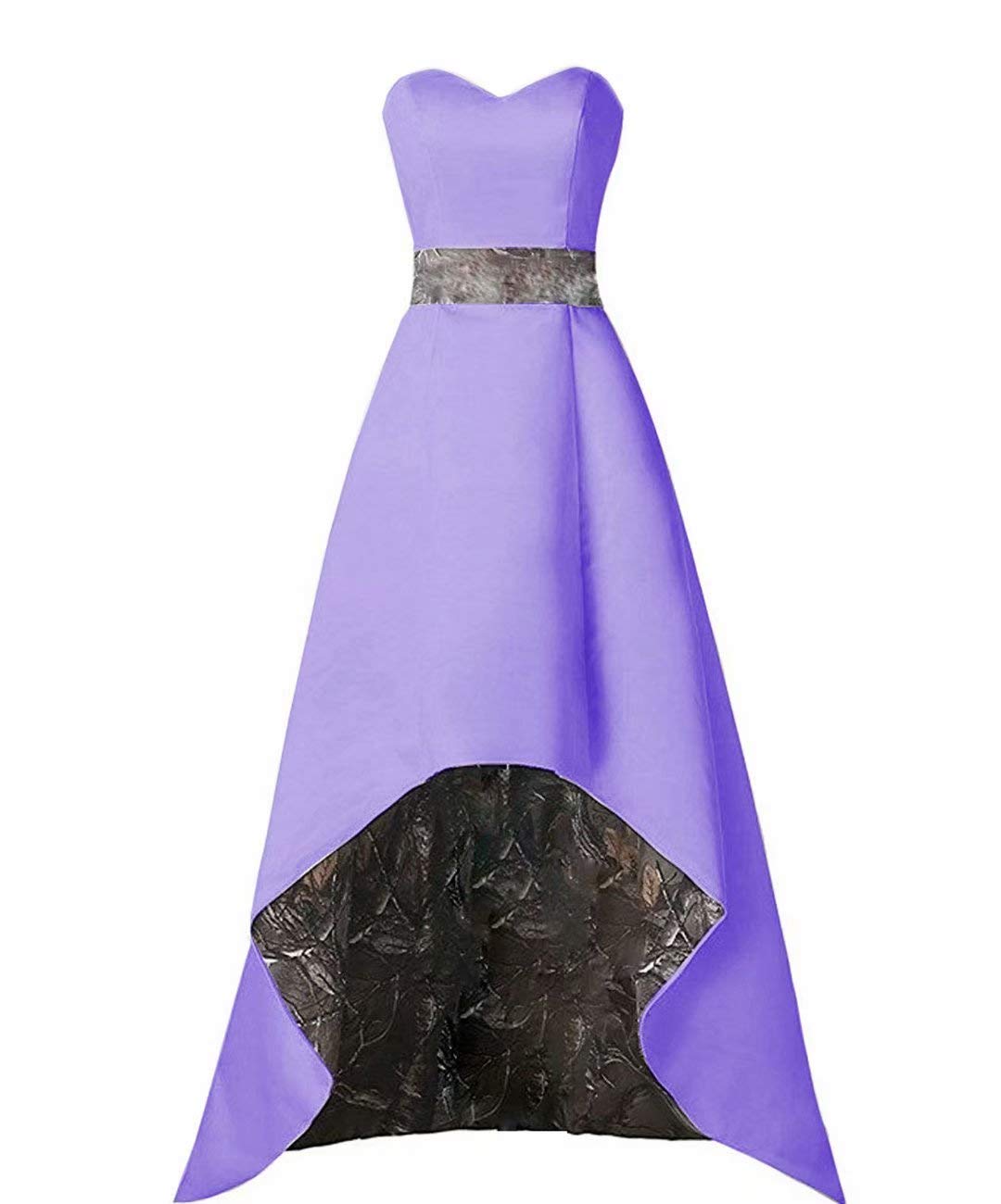DDWW Camouflage Wedding Dress - High Low Bridesmaid Gown, Camo Prom Dress for Outdoor & Rustic Weddings, Forest Photoshoots