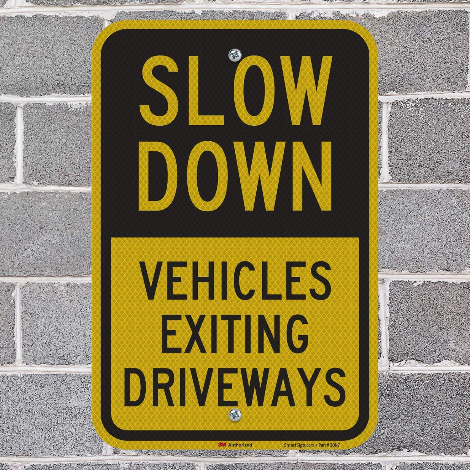 Slow Down - Vehicles Exiting Driveways