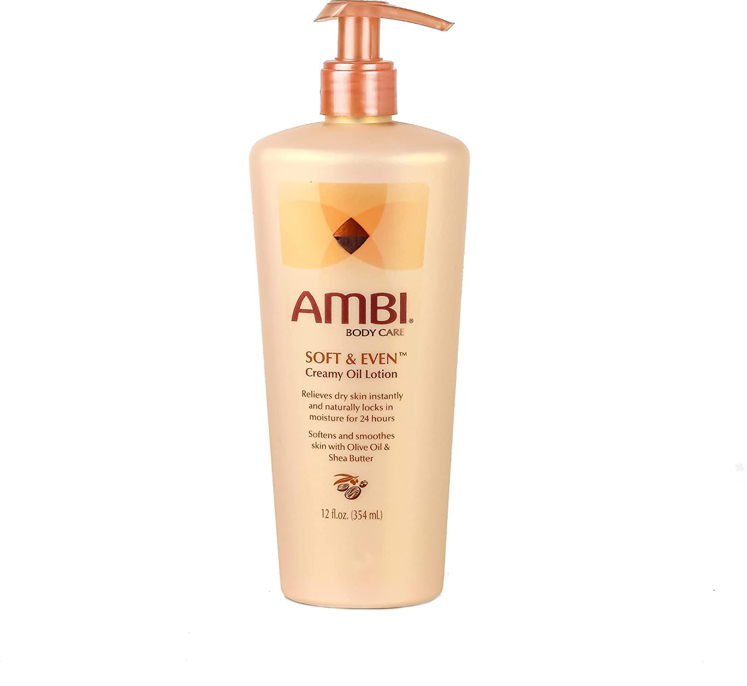 Ambi Soft & Even Creamy Oil Lotion 12oz (354ml) - 6 Pack Moisturizing Body Lotion for Dry Skin, Hyperpigmentation & Dark Spots - Perfect for Daily Hydration & Even Skin Tone at Home or Gym
