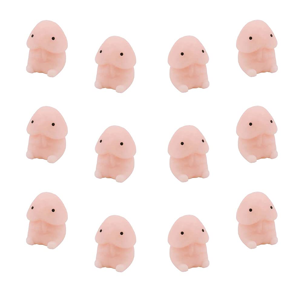 Cute Mochi Squishy Toys - 12 Pack Stress Relief for Adults & Kids - Office & Home Use