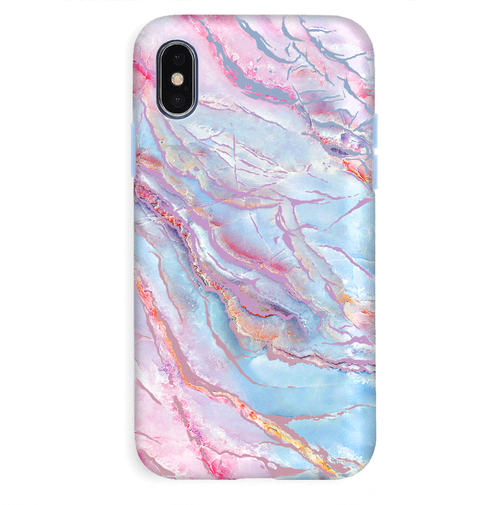 Holo Moonstone Marble iPhone Case - Protective & Stylish Phone Cover for iPhone 13/14/15 Pro Max - Perfect for Everyday Use, Travel & Gift Giving