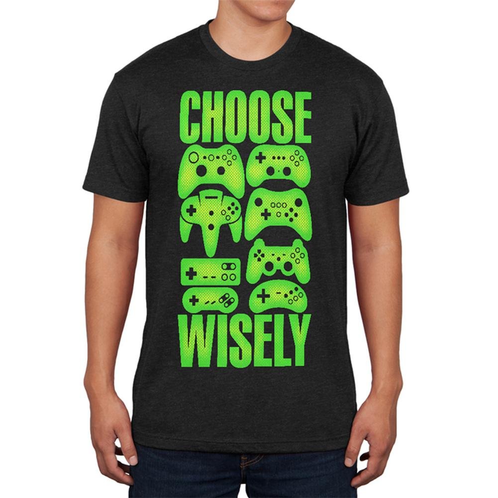 Choose Your Weapon Wisely Video Games Men's Soft T-Shirt - Perfect for Gaming, Casual Wear & Geek Events
