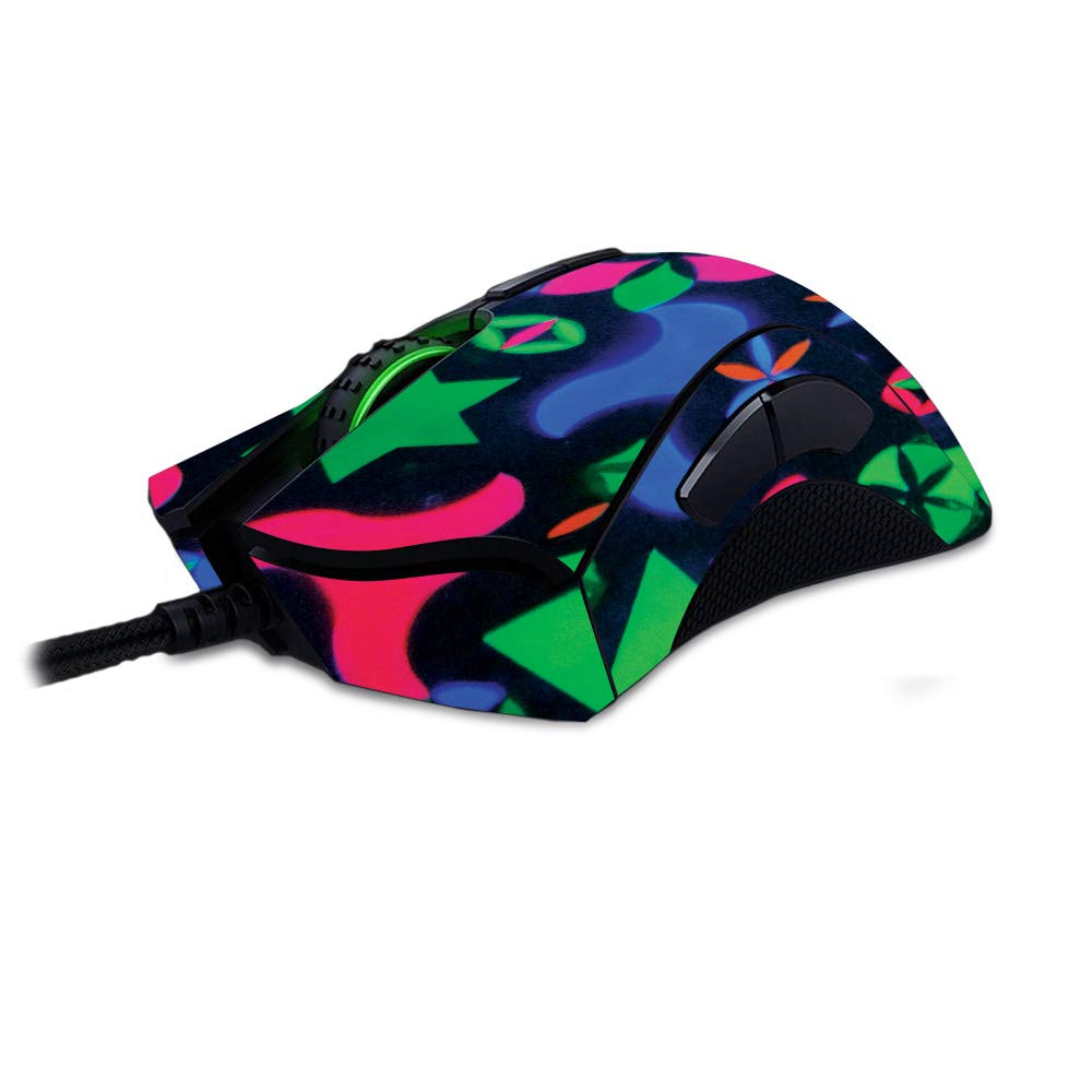MightySkins Vinyl Decal Wrap Cover Compatible with Razer Deathadder Elite - Geometric Rave Design | Protective, Durable, Custom Skin for Gaming Mouse | Easy to Apply & Remove | Made in USA | Perfect for Gamers & Esports Enthusiasts