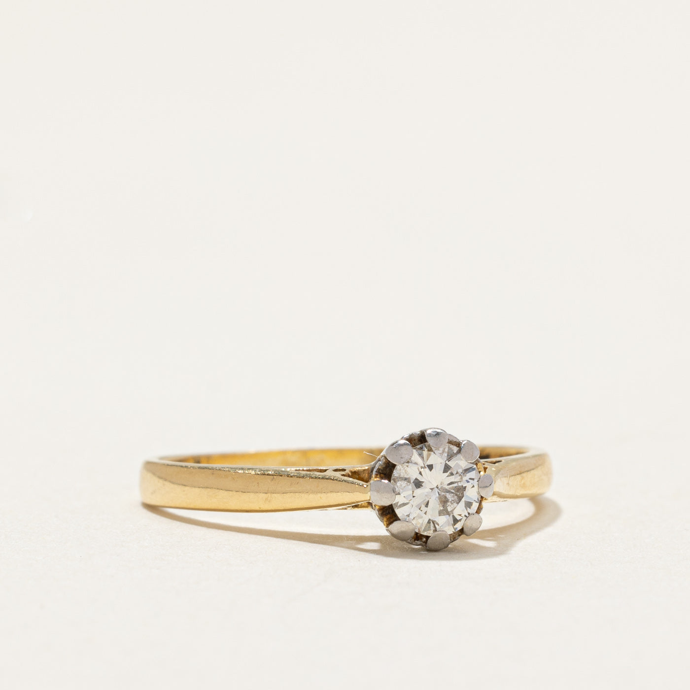 0.25ct Solitaire High Set Diamond Engagement Ring - Size 4.5 | Elegant Wedding Band, Anniversary Gift for Her | Perfect for Proposals & Special Occasions