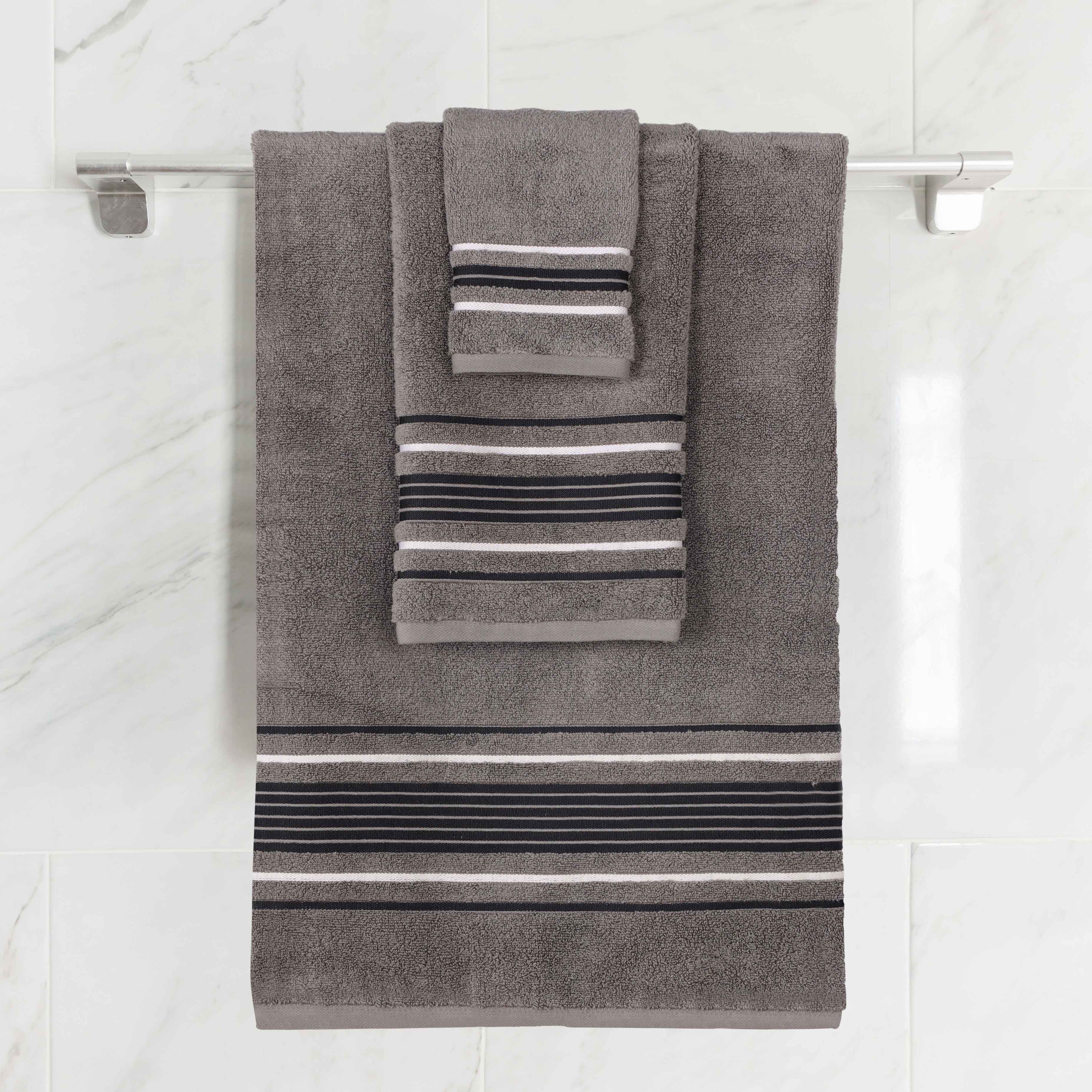 Premium 3-Piece Zero Twist Cotton Towel Set with Elegant Floral Design - Ultra Soft & Absorbent Bath Towels for Spa, Guest Bathroom & Luxury Home Decor