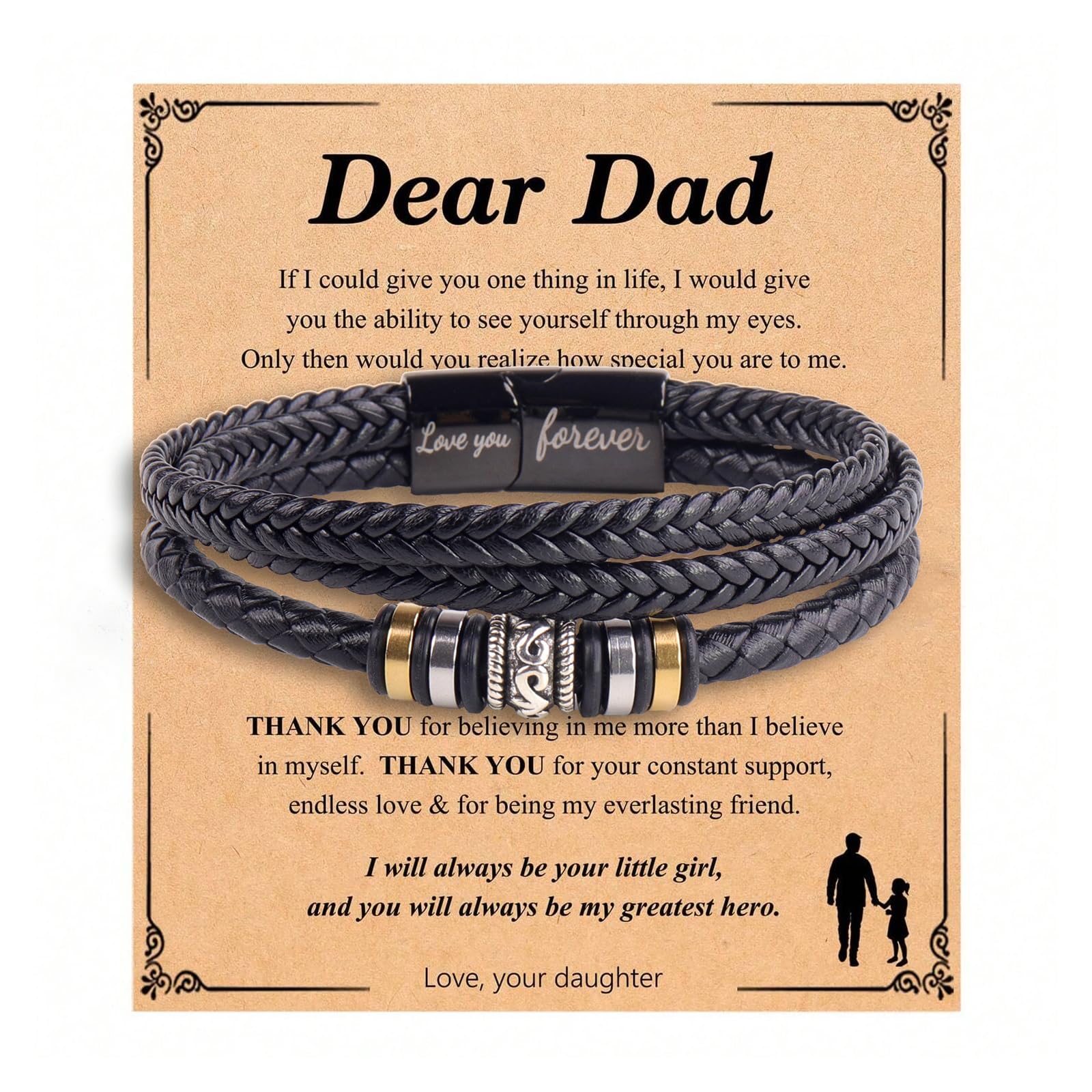 Handmade Infinity Leather Braided Bracelet for Men - Romantic Husband/Boyfriend Gift for Birthday, Christmas & Anniversaries | I Love You Forever Wristband Jewelry - Perfect for Date Nights, Proposals & Special Occasions