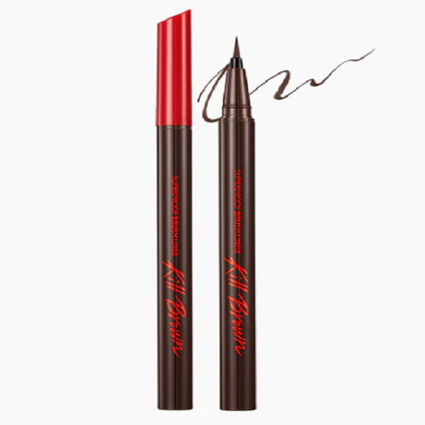 Clio Superproof Brush Liner - Waterproof & Smudge-Proof Eyeliner Pen for Precise Winged Liner Looks | Perfect for Everyday Makeup, Parties & Special Occasions