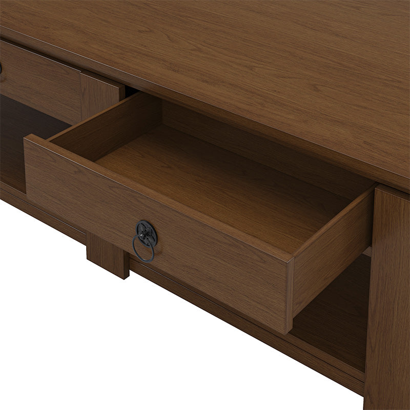 Modern Farmhouse Coffee Table with Solid Wood Legs - Rustic Chic Living Room Centerpiece for Home Decor & Cozy Gatherings