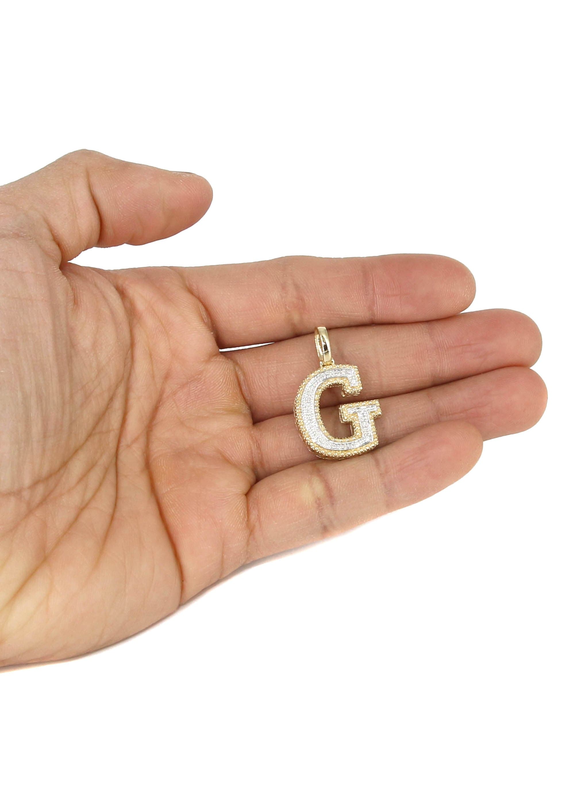 10K Yellow Gold Letter G Diamond Pendant Necklace - 13.7 Grams | Elegant Initial Jewelry Gift for Women, Perfect for Birthdays, Anniversaries & Special Occasions