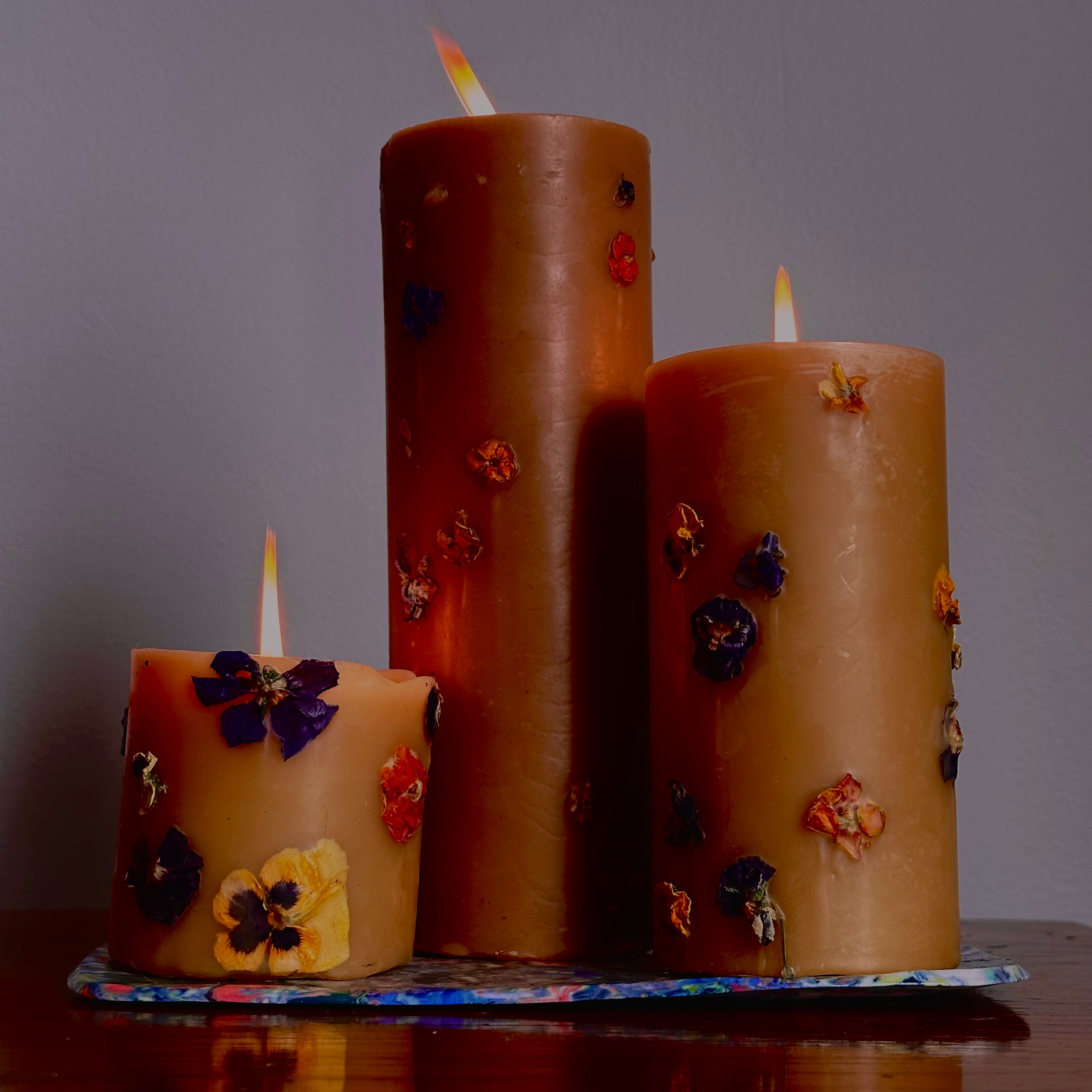 100 Hour Long-Lasting Botanical Pillar Candle - Natural Soy Wax for Home, Meditation & Relaxation - Perfect for Aromatherapy, Yoga & Spa