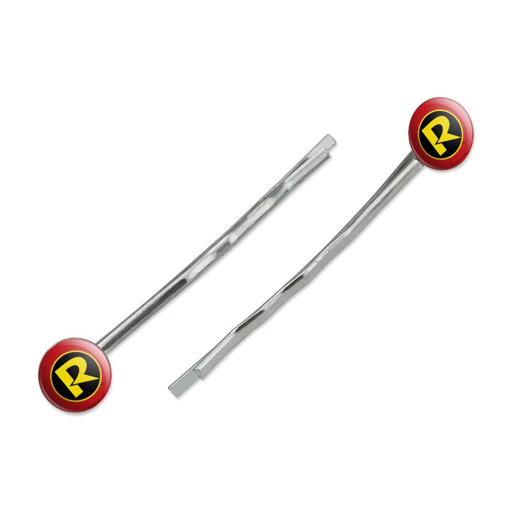 Batman & Robin Logo Bobby Pins - Hair Styling Clips for Cosplay, Superhero Fans & Themed Parties | DC Comics Accessories for Women & Girls