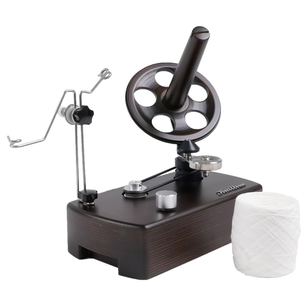 Automatic Yarn Ball Winder with Tension Control - Smooth Motor for Knitting & Crocheting - Quiet Operation & Vintage Design - Perfect for Handmade Yarn Crafts, DIY Projects & Home Spinning
