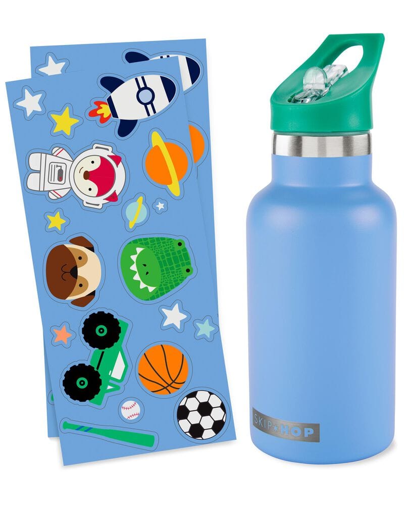 Skip Hop Zoo Insulated Stainless Steel Water Bottle for Kids - Leak Proof, BPA Free, with Animal Designs - Perfect for School, Travel & Outdoor Adventures